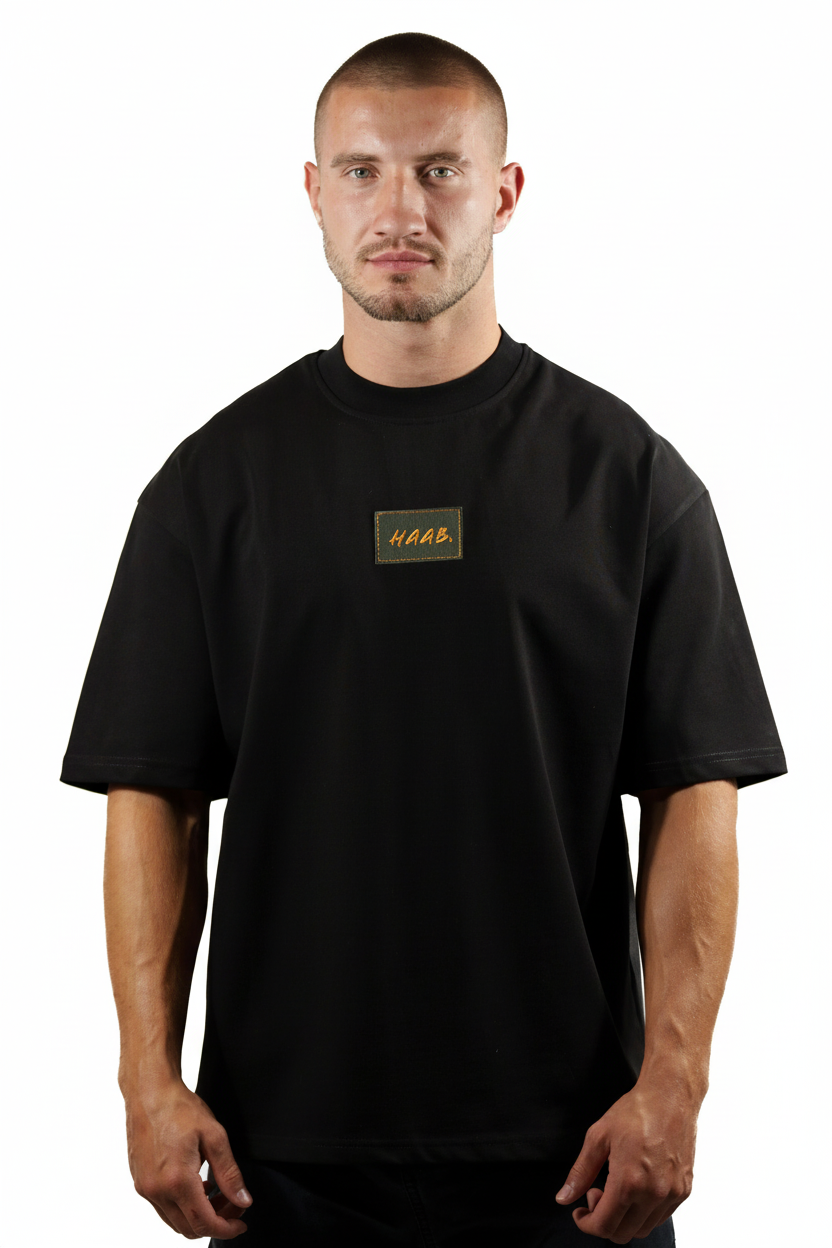 Zugeschnittenes T-Shirt Schwarz club