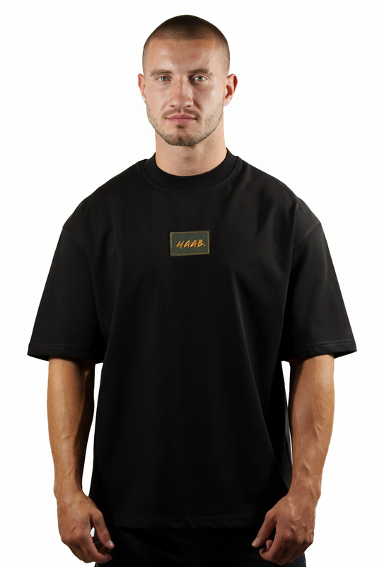 Zugeschnittenes T-Shirt Schwarz club